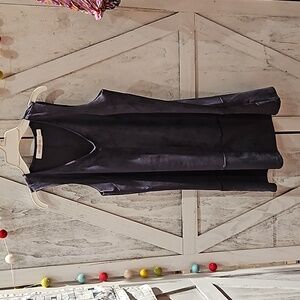 Bishop & Young blue faux suede mini dress sleeveless  size S